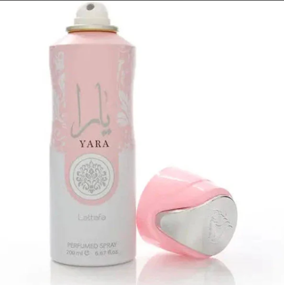 Yara Pink Perfume Deodorant 200ml by Lattafa Yara pink original floral fruity deodorant spray from dubai perfect for everyday wear