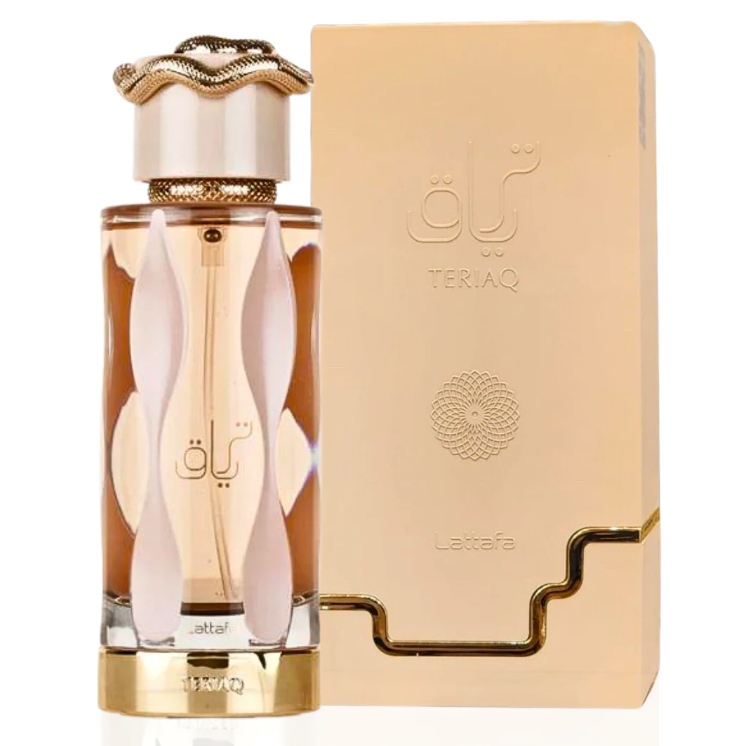 TERIAQ EDP Spray 100ML (3.4 OZ) by Lattafa, Long Lasting Perfumes for Men & Women | Caramel, Leather, Musky, Sweet