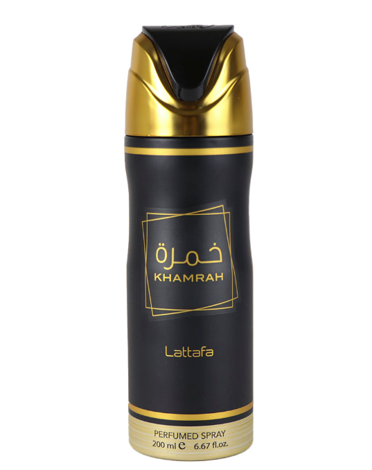 Lattafa Khamrah Body Spray 200ml Warm, Sweet, and Spicy Scent Lattafa Khamrah Perfumed Deodorant 200ml  Unisex Fragrance