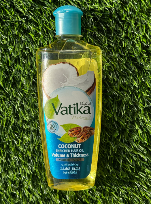 Vatika Coconut and caster volume and thickness Hair Oil - Nourishing Formula for Healthy Scalp, Soft, Manageable and Silky Tresses 200ML