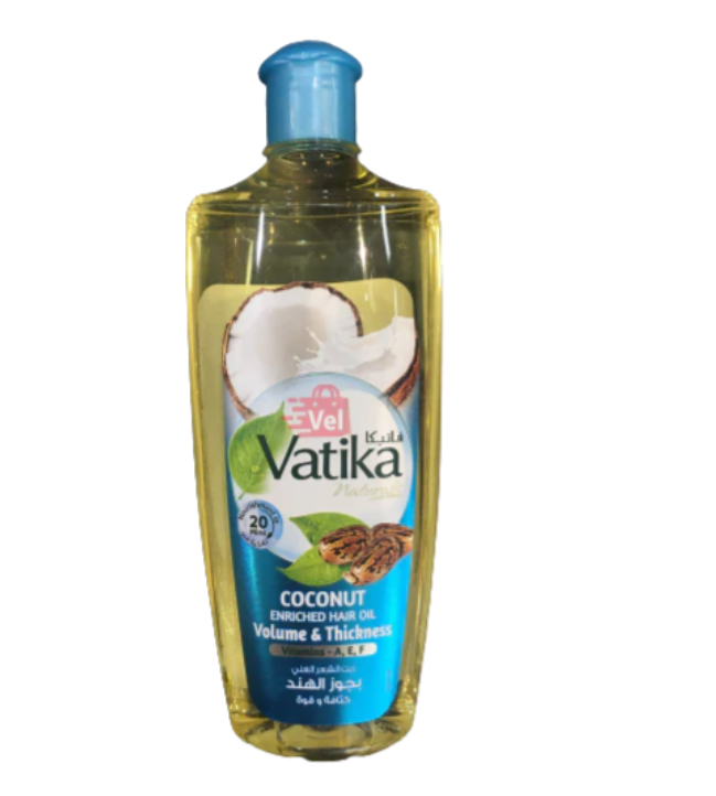 Vatika Coconut and caster volume and thickness Hair Oil - Nourishing Formula for Healthy Scalp, Soft, Manageable and Silky Tresses 200ML