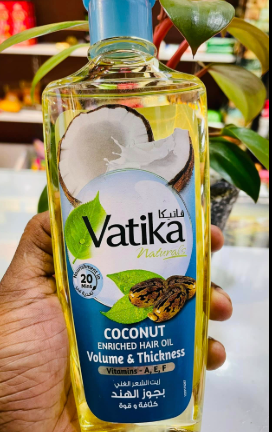 Vatika Coconut and caster volume and thickness Hair Oil - Nourishing Formula for Healthy Scalp, Soft, Manageable and Silky Tresses 200ML