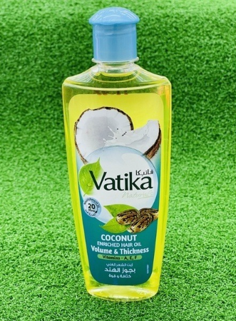 Vatika Coconut and caster volume and thickness Hair Oil - Nourishing Formula for Healthy Scalp, Soft, Manageable and Silky Tresses 200ML