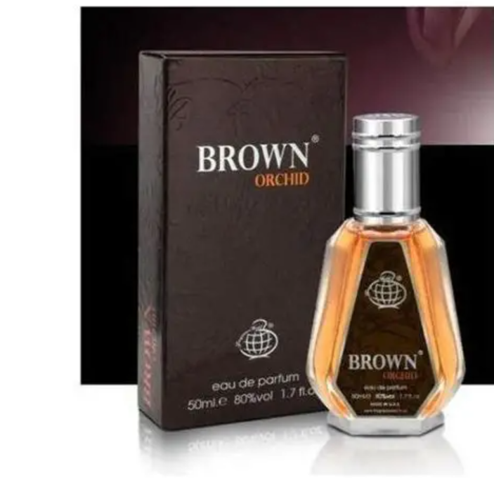 Brown Orchid Eau de Parfum 50ml – Luxurious Long-Lasting Oriental Woody Perfume for Men & Women – Elegant Sweet & Spicy Fragrance