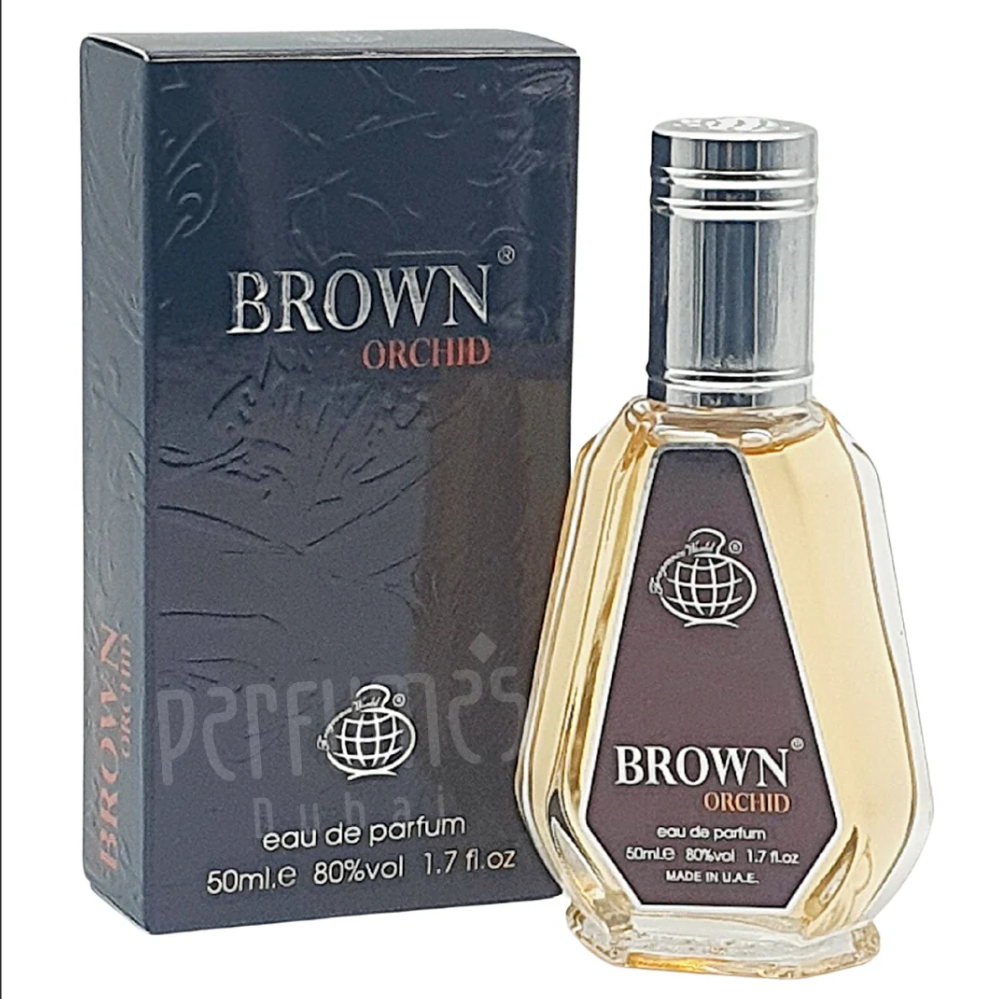 Brown Orchid Eau de Parfum 50ml – Luxurious Long-Lasting Oriental Woody Perfume for Men & Women – Elegant Sweet & Spicy Fragrance