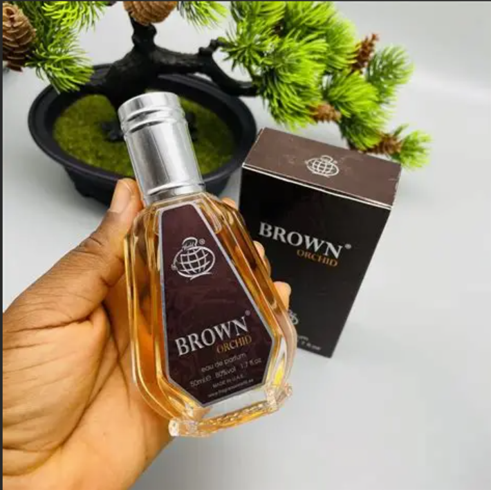 Brown Orchid Eau de Parfum 50ml – Luxurious Long-Lasting Oriental Woody Perfume for Men & Women – Elegant Sweet & Spicy Fragrance