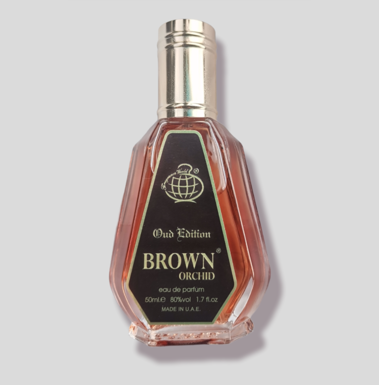 Brown Orchid Eau de Parfum 50ml – Luxurious Long-Lasting Oriental Woody Perfume for Men & Women – Elegant Sweet & Spicy Fragrance