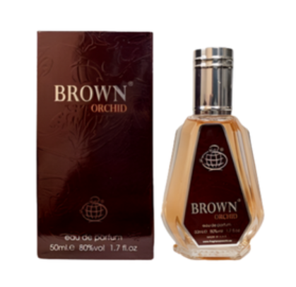 Brown Orchid Eau de Parfum 50ml – Luxurious Long-Lasting Oriental Woody Perfume for Men & Women – Elegant Sweet & Spicy Fragrance