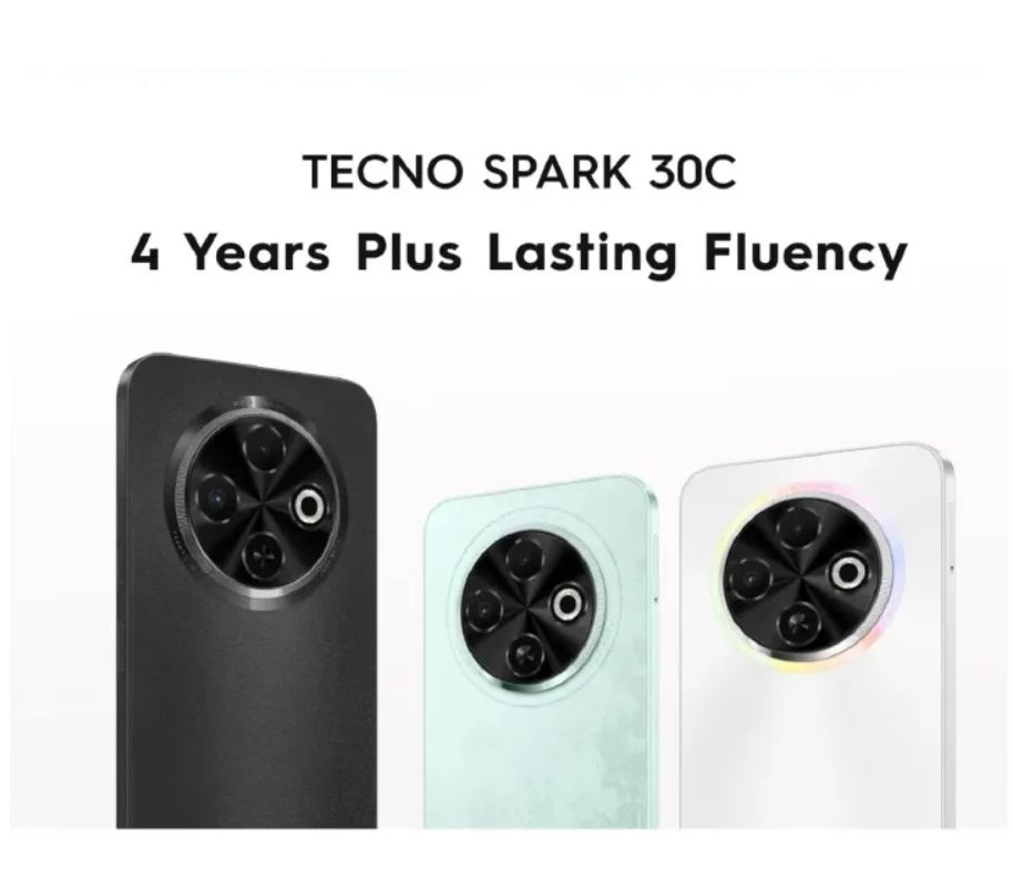 [Anniversary Offer] Tecno Spark 30C 128GB +8(4+4)GB 120Hz 6.6" Display Dynamic Port 50MP IP54 Dust/Water Dual Speakers 7.8mm Ultra Slim 5000mAh 18W Type-C Dual SIM 4G Smart Phones Smartphone