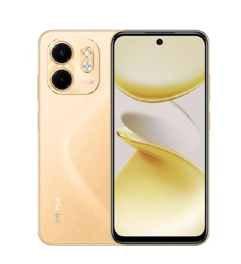 Infinix SMART 9 128GB + 8(4+4)GB 6.7" Display Dual SIM 4G Network 5000mAh Battery With Type-C Charging 13MP Dual Camera G81 Fingerprint Lock Android 14 Smart Phones