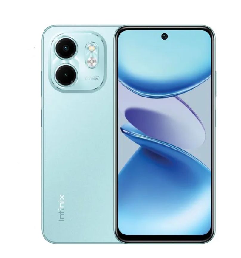 Infinix SMART 9 128GB + 8(4+4)GB 6.7" Display Dual SIM 4G Network 5000mAh Battery With Type-C Charging 13MP Dual Camera G81 Fingerprint Lock Android 14 Smart Phones