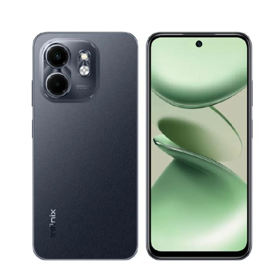 Infinix SMART 9 128GB + 8(4+4)GB 6.7" Display Dual SIM 4G Network 5000mAh Battery With Type-C Charging 13MP Dual Camera G81 Fingerprint Lock Android 14 Smart Phones