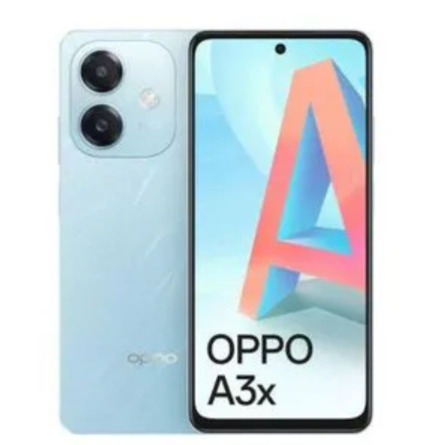 Oppo A3X 128GB+4GB 6.67" 90Hz Display 8MP+5MP Camera Snapdragon 6s 4G Gen 1 Processor 5100mAh Battery 45W Fast Charging IP54 Dust/Water Resistant Android Smartphone Mobile Phone
