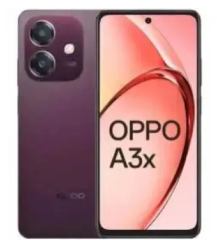 Oppo A3X 64GB+4GB 6.67" 90Hz Display 8MP+5MP Camera Snapdragon 6s 4G Gen 1 Processor 5100mAh Battery 45W Fast Charging IP54 Dust/Water Resistant Android Smartphone Mobile Phone