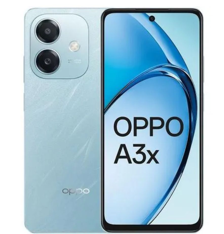 Oppo A3X 128GB+4GB 6.67" 90Hz Display 8MP+5MP Camera Snapdragon 6s 4G Gen 1 Processor 5100mAh Battery 45W Fast Charging IP54 Dust/Water Resistant Android Smartphone Mobile Phone