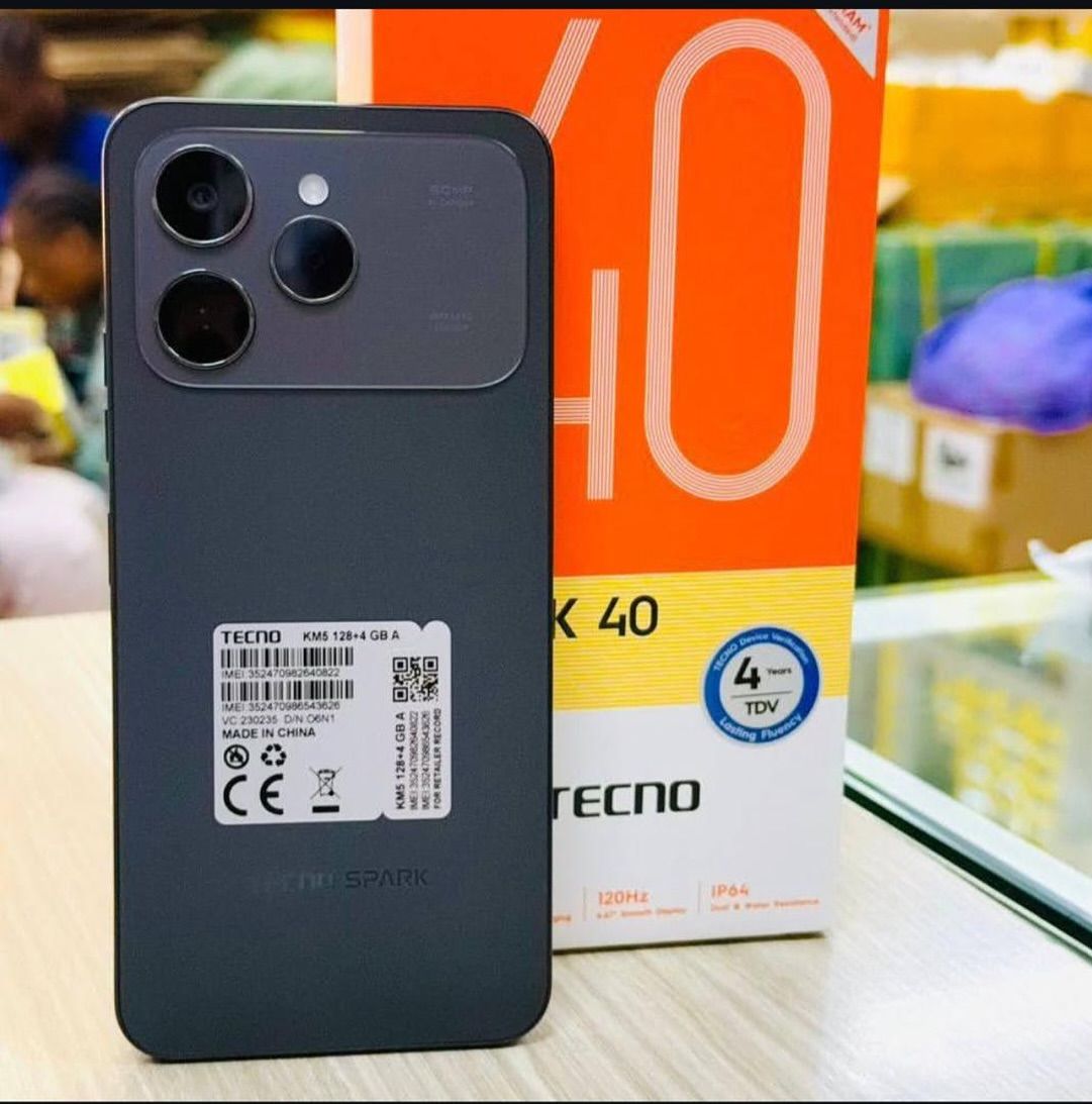 [Anniversary Offer] Tecno Spark 40 128GB +8(4+4)GB 120Hz 6.6" Display Dynamic Port 50MP IP54 Dust/Water Dual Speakers 7.8mm Ultra Slim 5000mAh 18W Type-C Dual SIM 4G Smart Phones Smartphone