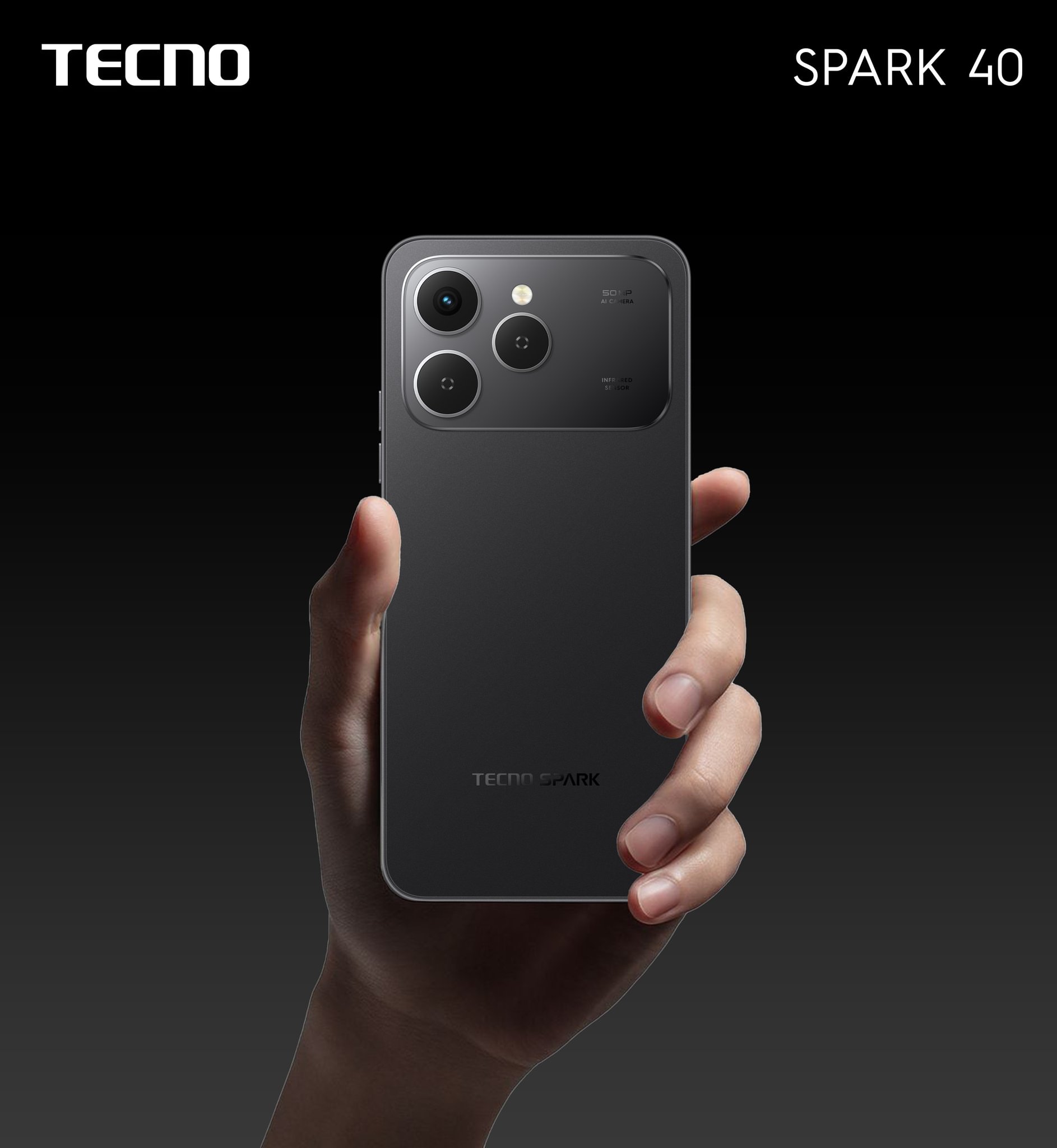[Anniversary Offer] Tecno Spark 40 128GB +8(4+4)GB 120Hz 6.6" Display Dynamic Port 50MP IP54 Dust/Water Dual Speakers 7.8mm Ultra Slim 5000mAh 18W Type-C Dual SIM 4G Smart Phones Smartphone