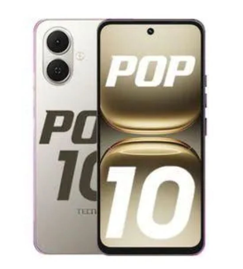 [New Arrival] TECNO POP 10 64GB+6(3+3)GB 4G Network 6.67" 120Hz Hole Screen Dual Speakers IP64 Waterproof 13MP 5000mAh 15W Type-C Android 15 Dual SIM Phone Side Fingerprint Unlock phones