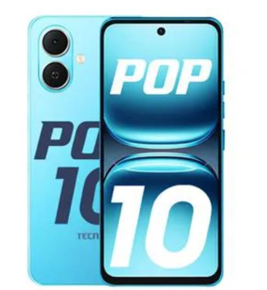 [New Arrival] TECNO POP 10 64GB+6(3+3)GB 4G Network 6.67" 120Hz Hole Screen Dual Speakers IP64 Waterproof 13MP 5000mAh 15W Type-C Android 15 Dual SIM Phone Side Fingerprint Unlock phones
