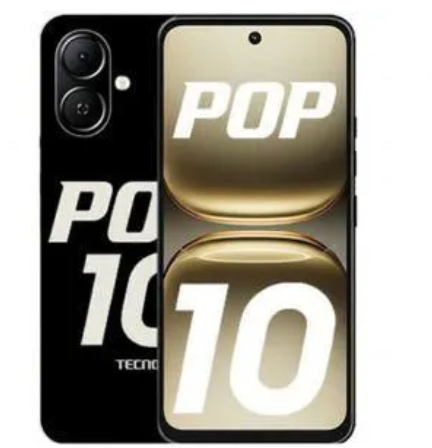 [New Arrival] TECNO POP 10 64GB+6(3+3)GB 4G Network 6.67" 120Hz Hole Screen Dual Speakers IP64 Waterproof 13MP 5000mAh 15W Type-C Android 15 Dual SIM Phone Side Fingerprint Unlock phones