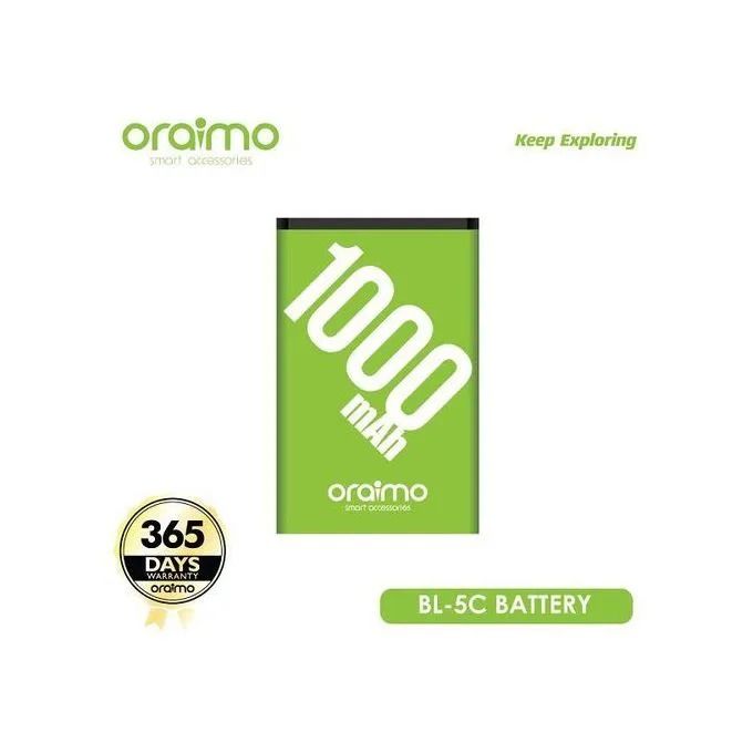Oraimo Battery-BL-5C Phone Battery BL-5C For NOKIA C2-01 N70 N72 C2-02 C2-03 C2-06 X2-01 5130 2610 BL 5C Li-ion Batteries