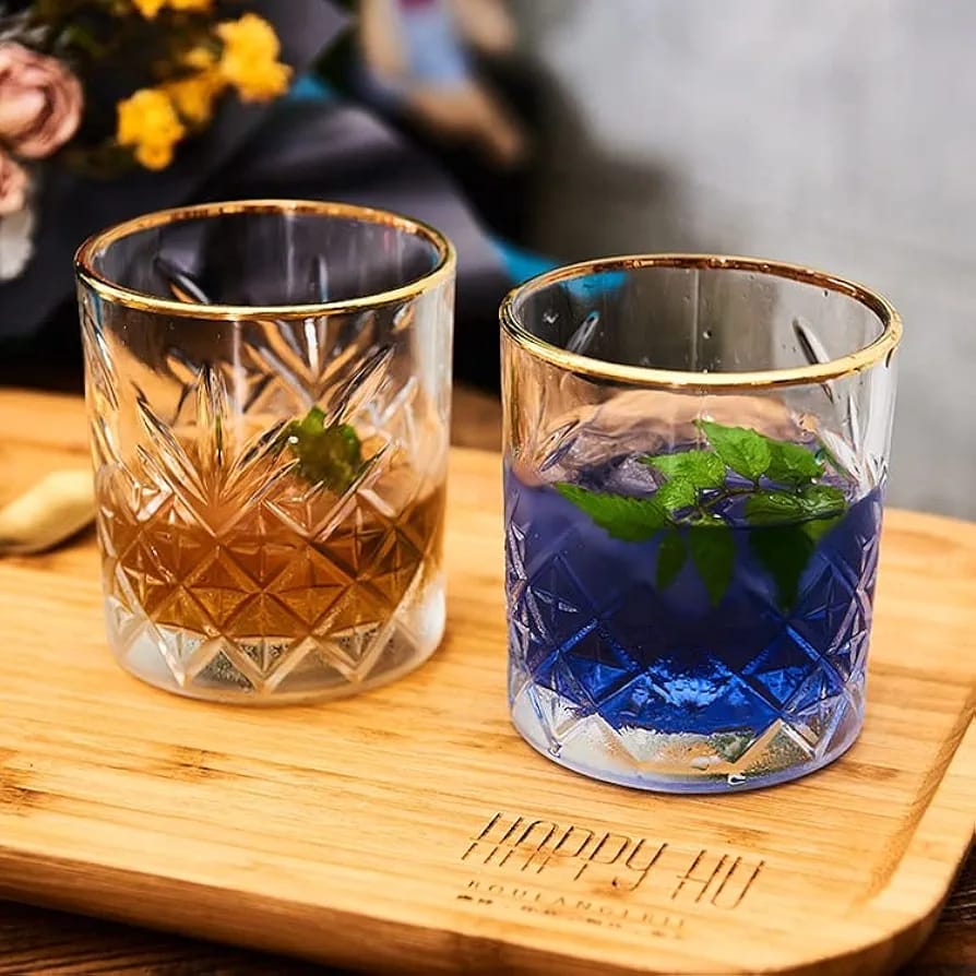 6 Pcs Wine Whisky Champagne Glasses For HOT/COLD Drinks.