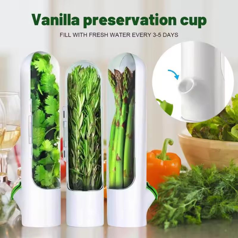 Herb Preservation Fresh Keeping Herb Fridge Organizer Herb Storage Container Saver Herb Preserver