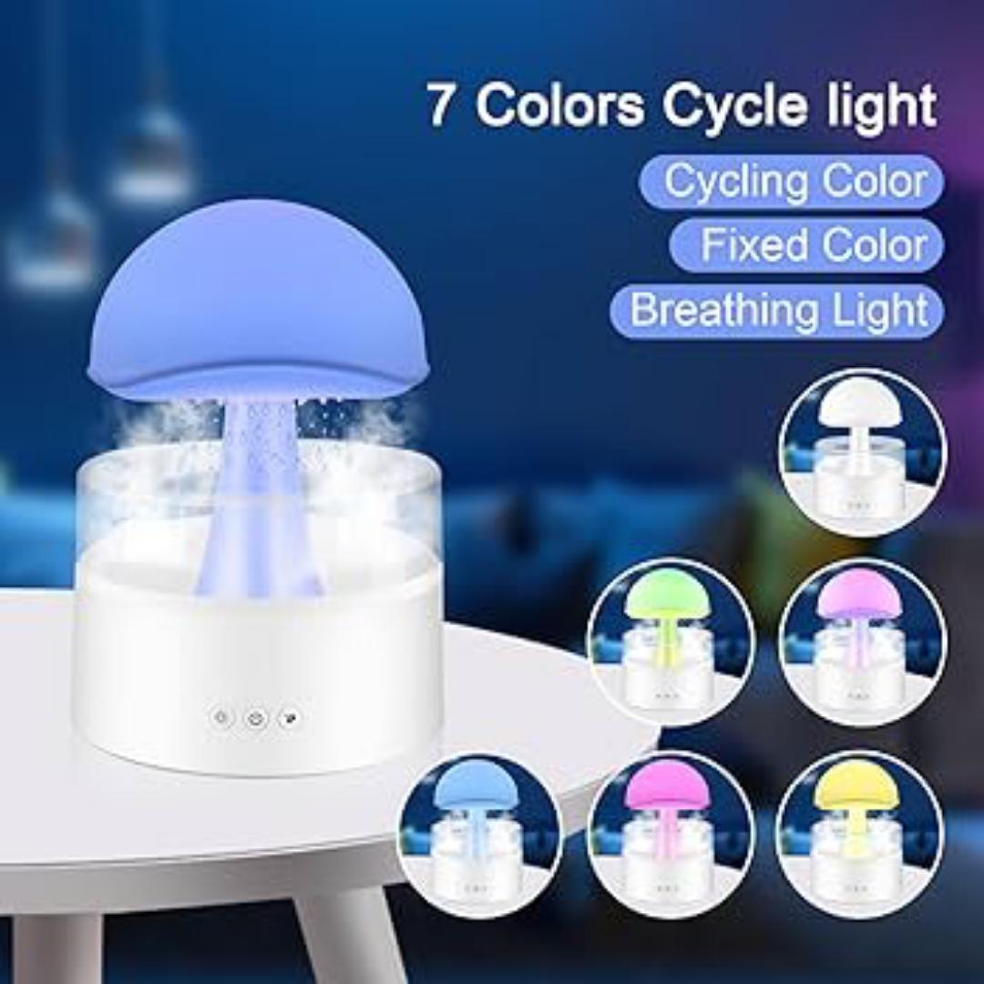 Bluetooth Speaker Rain Cloud Rain Drops Humidifier With 7 Colour Schemes