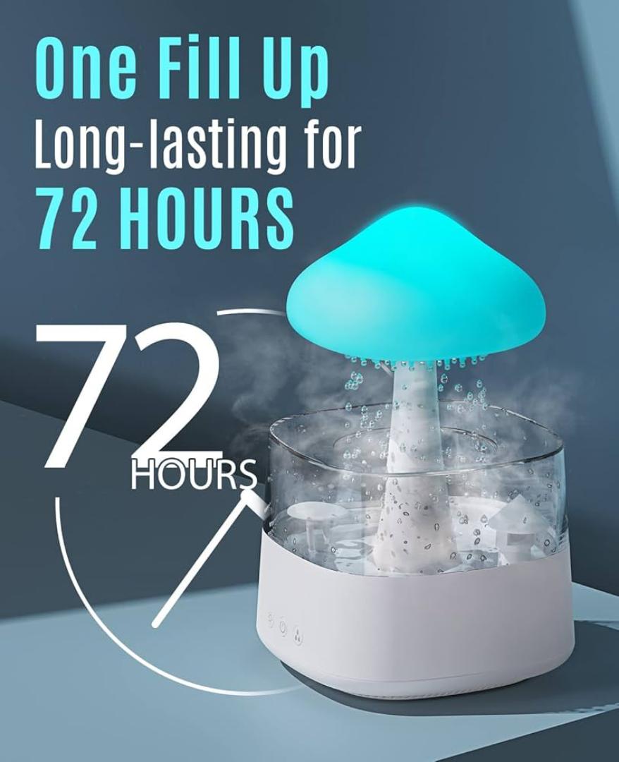 Bluetooth Speaker Rain Cloud Rain Drops Humidifier With 7 Colour Schemes