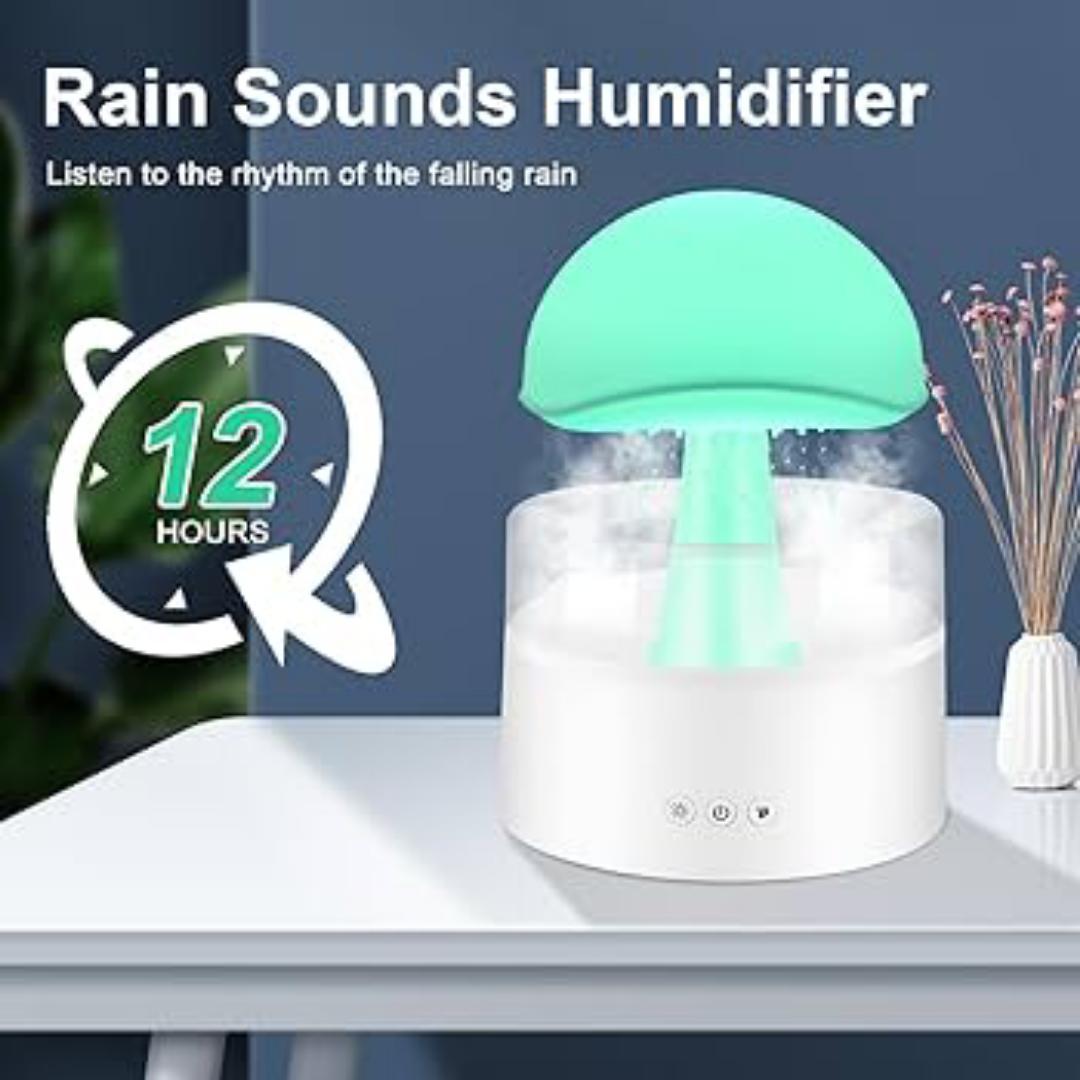 Bluetooth Speaker Rain Cloud Rain Drops Humidifier With 7 Colour Schemes