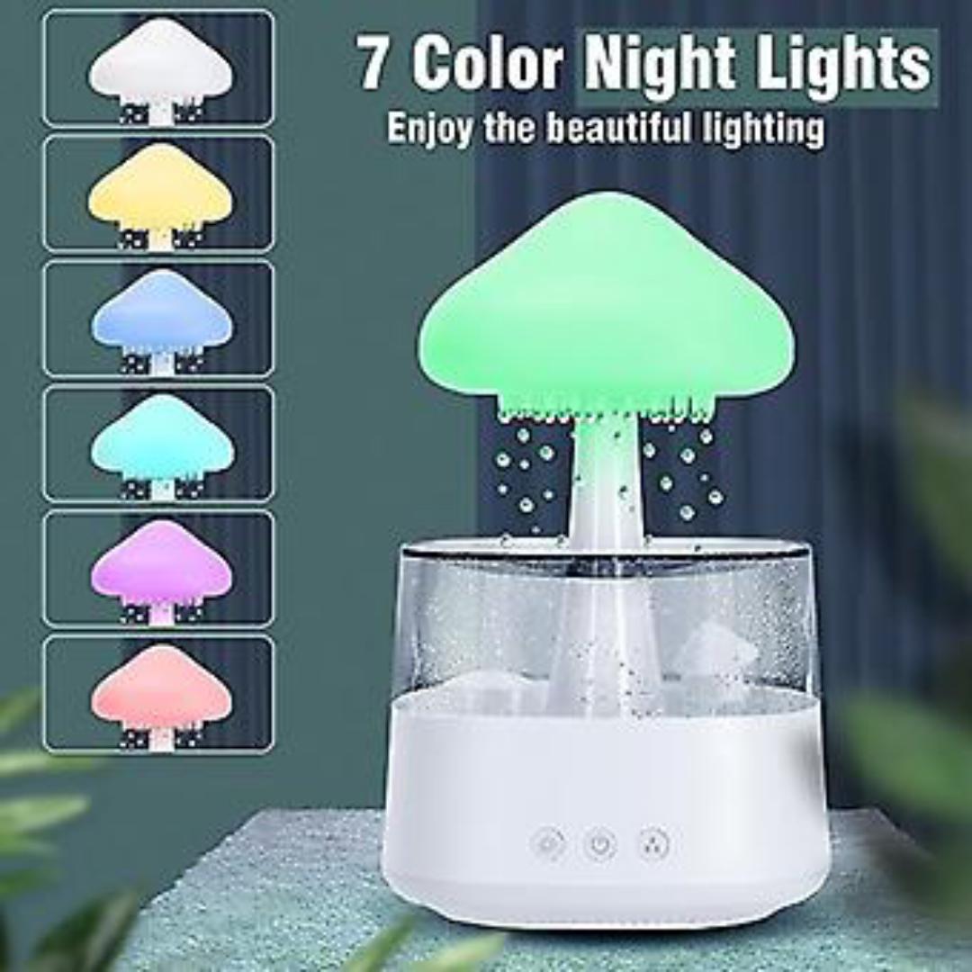 Bluetooth Speaker Rain Cloud Rain Drops Humidifier With 7 Colour Schemes