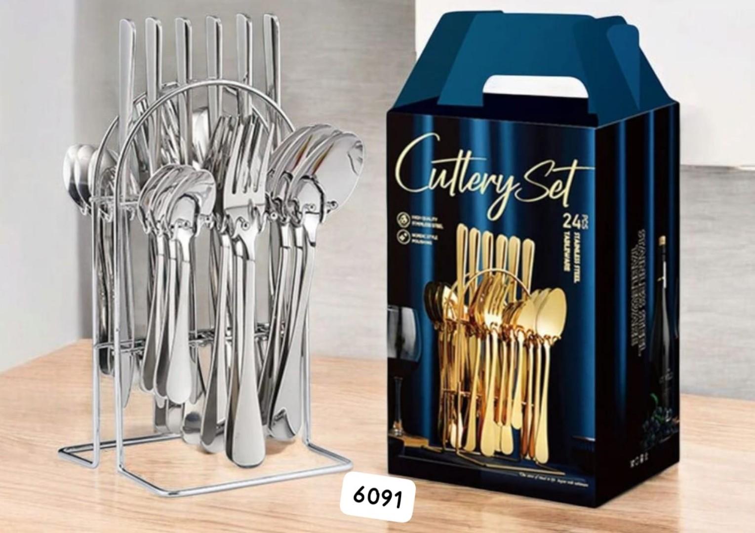 24pc stainless steel cutlery set