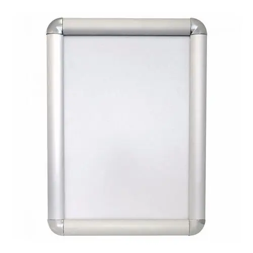 Poster Frame silver Aluminum Snap Profile, Round-cornered, Front-loading Snap Frame, Wall Mounted, Professional Series
Snap frame