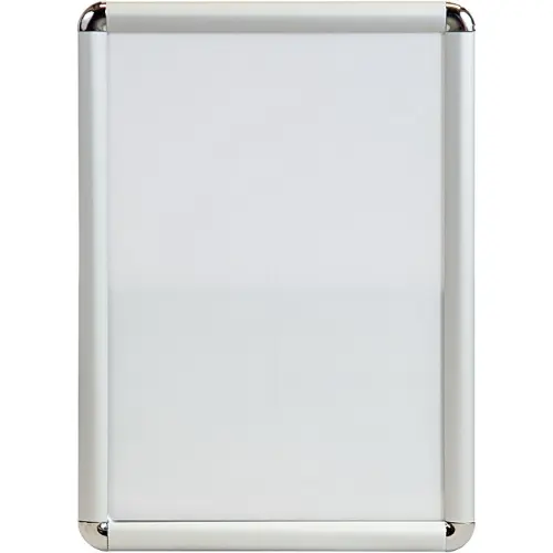 Poster Frame silver Aluminum Snap Profile, Round-cornered, Front-loading Snap Frame, Wall Mounted, Professional Series
Snap frame
