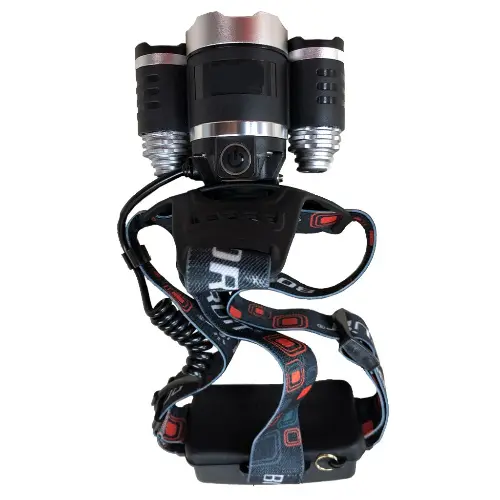 3 in 1  Led Head Lamp Flash Light Torch With Adjustable Rechargeable Battery For Camping Trekking Caving Hiking Reading Running