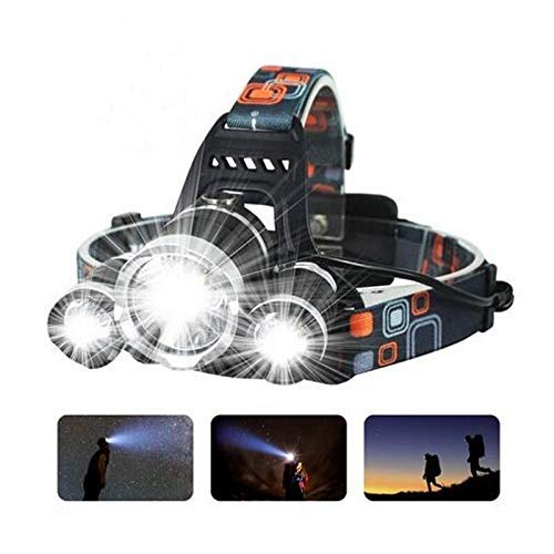 3 in 1  Led Head Lamp Flash Light Torch With Adjustable Rechargeable Battery For Camping Trekking Caving Hiking Reading Running