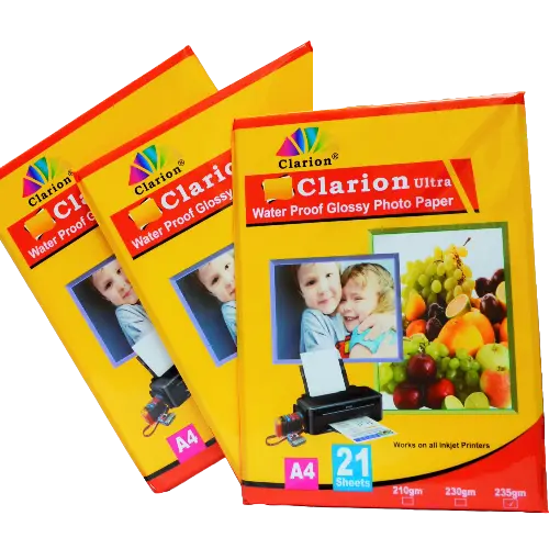 Clarion Glossy Photo Paper, A4 Size Matte Photo Paper Instant Dry and Water-Resistant, Posters, Drawing Paper, Brochures, Document Production
