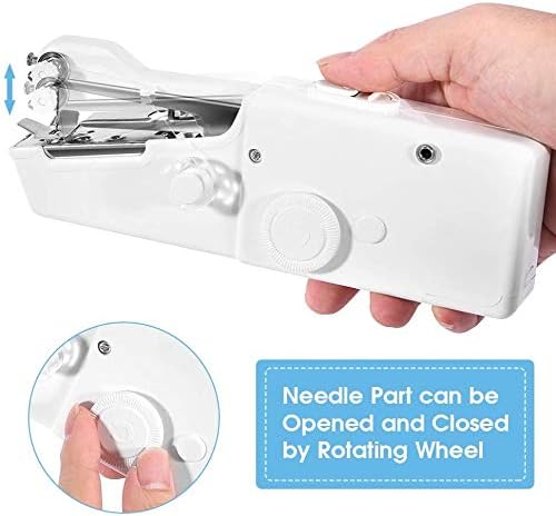 Mini Sewing Machine Handheld Sewing Machine Handheld Sewing Machine Portable Mini Manual Sewing Machine for Home Travel Stitching Quick Repairs, Fabric Leather Sewing, Cordless Small Handy Stitch