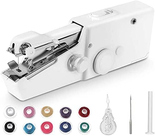 Mini Sewing Machine Handheld Sewing Machine Handheld Sewing Machine Portable Mini Manual Sewing Machine for Home Travel Stitching Quick Repairs, Fabric Leather Sewing, Cordless Small Handy Stitch