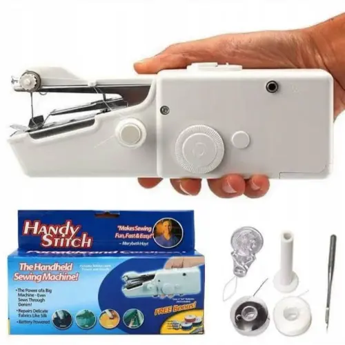 Mini Sewing Machine Handheld Sewing Machine Handheld Sewing Machine Portable Mini Manual Sewing Machine for Home Travel Stitching Quick Repairs, Fabric Leather Sewing, Cordless Small Handy Stitch