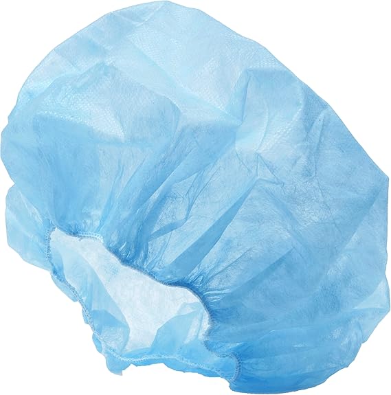 Disposable Hair Nets Caps, Spun-Bounded Poly, Hair Head Cover Net Disposable Bouffant Caps | 24 Inch | 100pc Pack | Premium Handmade Hair Covers | Head Nets | Non-woven