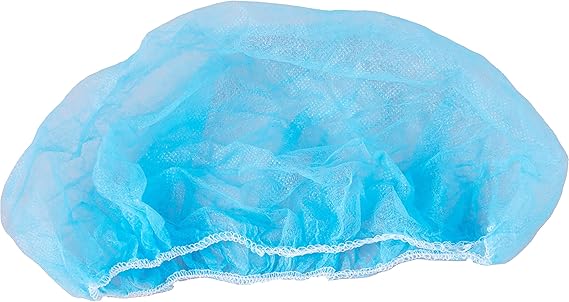 Disposable Hair Nets Caps, Spun-Bounded Poly, Hair Head Cover Net Disposable Bouffant Caps | 24 Inch | 100pc Pack | Premium Handmade Hair Covers | Head Nets | Non-woven