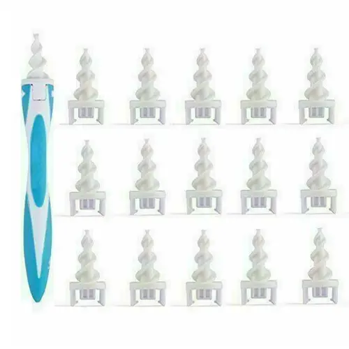 Ear Wax Remover, Q Grips Earwax Removal-Spiral Ear Wax Removal Tool, Reusable Earwax Removal Kit Safe Ear Cleaner with Soft and Flexible Replacement