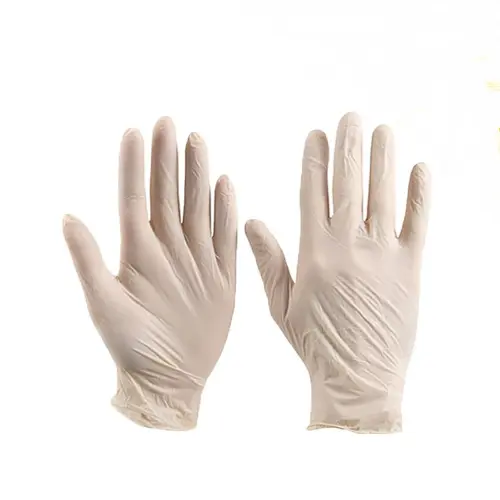 Latex Powdered Examination Disposable Hand Gloves - Medium, White, Pack of 100 | Natural White Latex, Eco-Friendly, Durable, 100-Pack, for Medical, Kitchen, Household Use