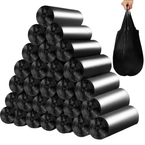 Black Garbage Bag 50pcs Garbage Bags Style Storage Bag For Home Waste Trash BagsBlack Garbage Bag