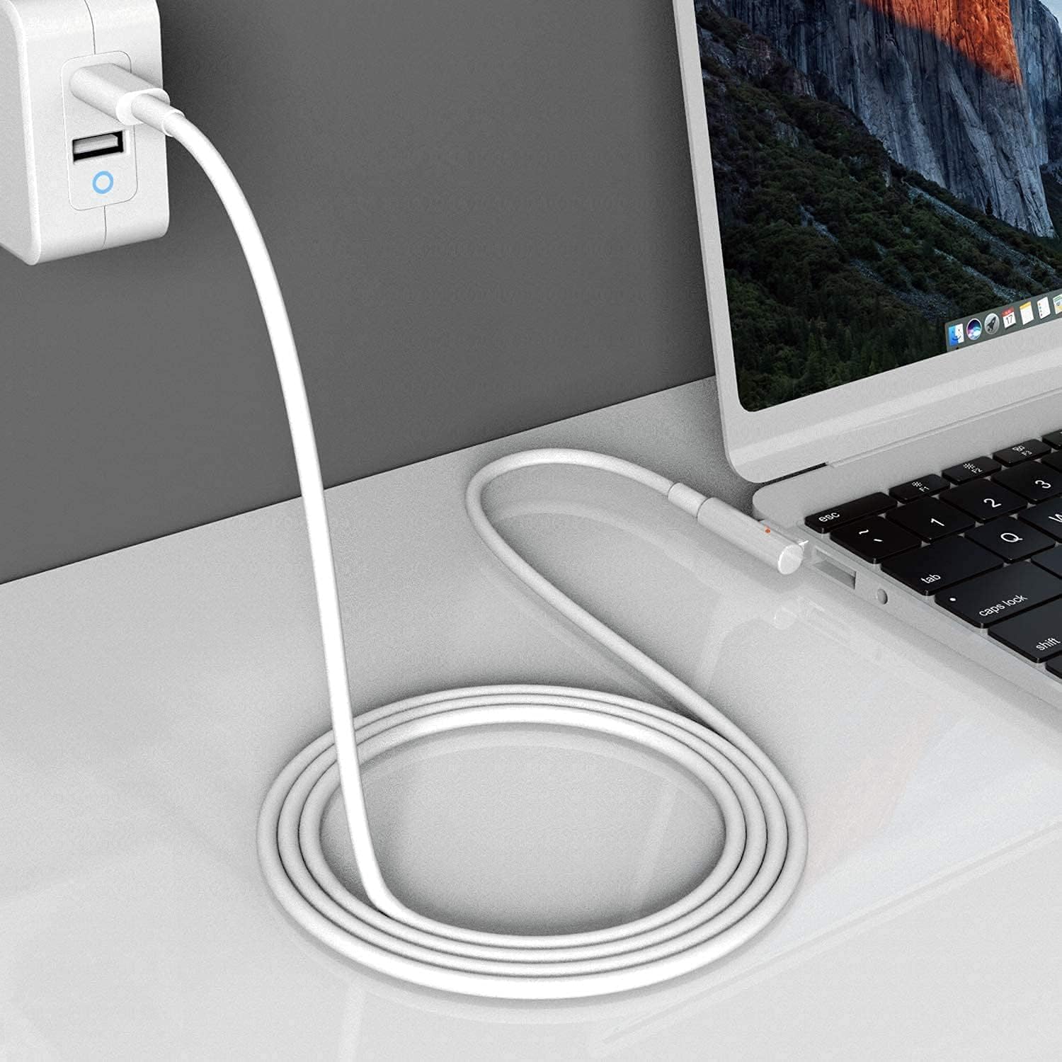 USB Type C Magsafe1 Compatible Magnetic Charging Cable, MacBook Air Pro L-Tip Compatible Convert PD Charger USB Type C to MagSafe 1 for Apple MacBook 1.8 Meters
