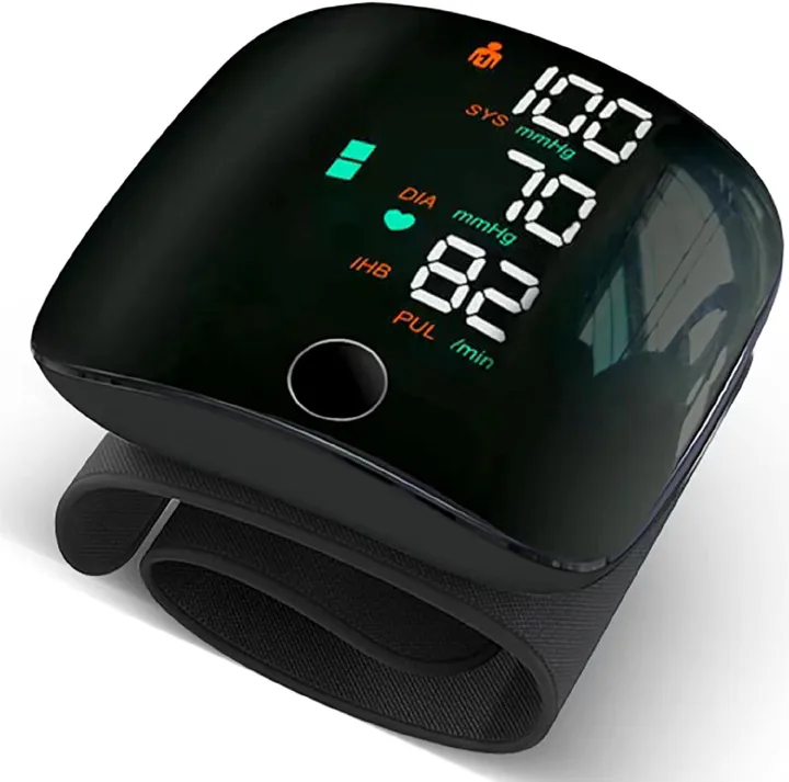 Blood Pressure Monitors, Automatic Wrist Blood Pressure Monitor, Blood Pressure Machine, Touch Screen Large Screen& Automatic Voice & 3-Color LED Backlight for Home Office Travel Use