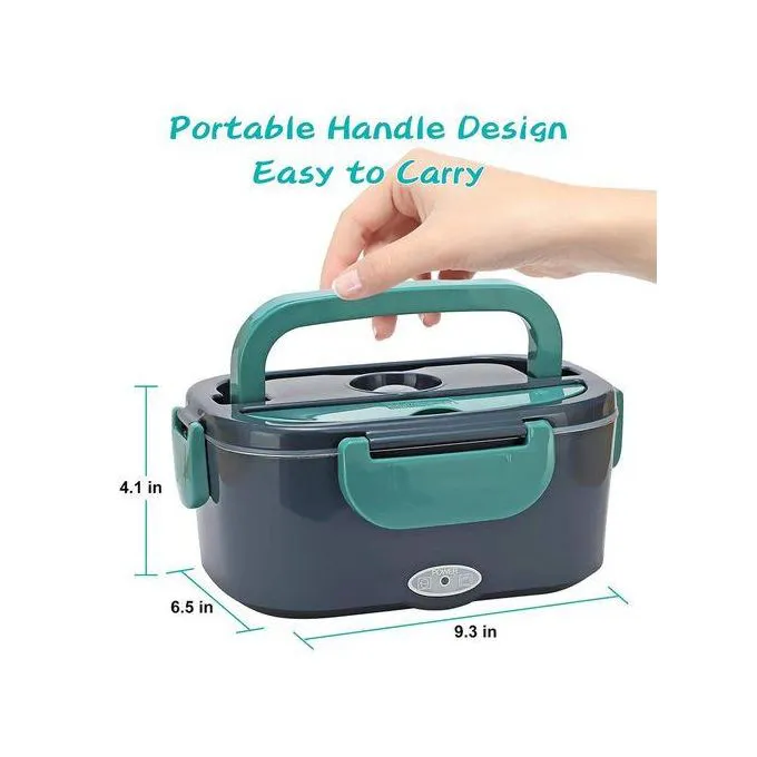 Electric Lunch Box Food Heater 60W, Portable Food Warmer Self Heating Lunch Box,110V Heated Lunch Box for Adults Car/Truck/Work, 1.5L Removable 304 SS Container