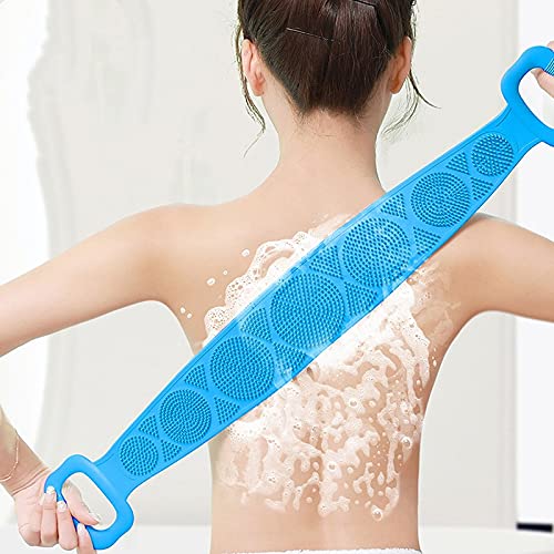 Extra Long Double Sided Silicone Back Scrubber for Bathing and Shower 2pcs Silicone back scrub bathing brush strip
