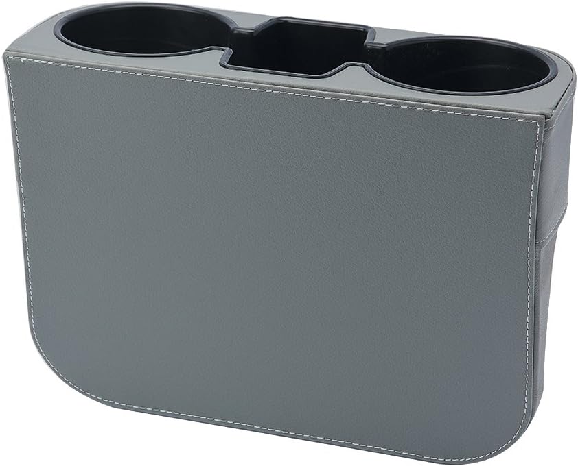 Universal 2 Cup Drink Holder, Auto Front Seat Organizer, Car Seat Wedge Console Side Pocket Mobile Phone Storage